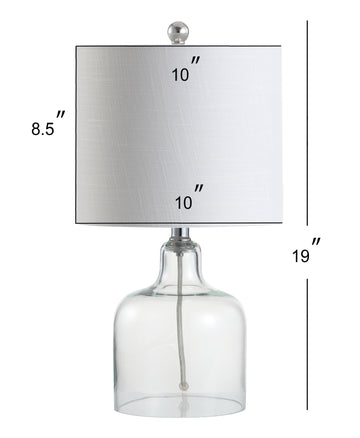 Gemma 19" Glass Bell LED Table Lamp - JONATHAN Y